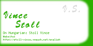 vince stoll business card